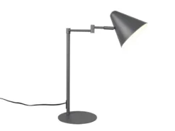 Retro Schreibtischlampe COSIMA mit Schwenkarm aus Metall Anthrazit, Höhe 50,5cm