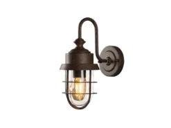 Robuste LED Außenwandleuchte aus Stahl Rostoptik Höhe 21,5cm