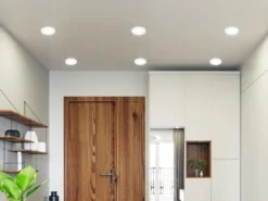 Runde LED Deckeneinbaustrahler 2er Set in Weiß matt Ø 8,2cm