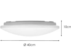 Runde LED Deckenleuchte LUKIDA Weiß mit Fernbedienung dimmbar Ø 38cm