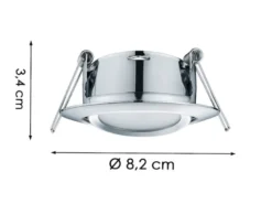 Runde LED Einbaustrahler RILA 3er Set Spot schwenkbar Chrom glänzend 5 Watt