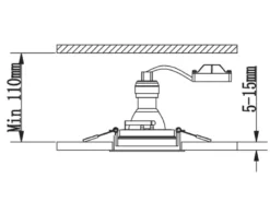Runder Deckeneinbaustrahler KENAI Weiß matt, schwenkbar Ø 9,2cm