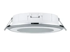 Runder LED Deckeneinbaustrahler AURA Silber Chromfarben Ø 14,8cm