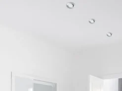 Runder LED Einbaustrahler Decke im 4er Set schwenkbar Chrom glänzend 5 Watt