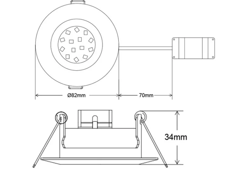 Runder LED Einbaustrahler Decke im 4er Set schwenkbar Chrom glänzend 5 Watt