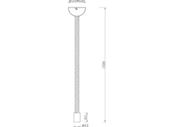 Rustikales LED Schnurpendel aus Hanfseil mit Knoten, Höhe 150cm
