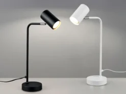 Schreibtischlampe MARLEY in Weiß matt, Spot schwenkbar, Höhe 45cm