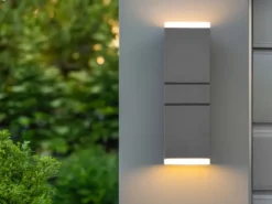 Schwenkbare LED Außenwandleuchte AVON, Höhe 28cm, Anthrazit