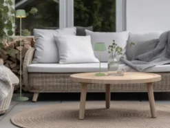 SET: Kleine Akku Stehlampe 123cm & Tischlampe 39cm für Outdoor kabellos Grün