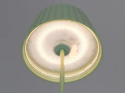 SET: Kleine Akku Stehlampe 123cm & Tischlampe 39cm für Outdoor kabellos Grün