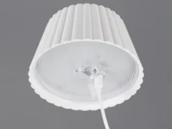 SET: Kleine Akku Stehlampe 123cm & Tischlampe 39cm für Outdoor kabellos Weiß