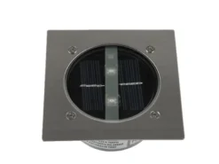 Solar LED Bodeneinbaustrahler 8er SET für Außen, Edelstahl 4-eckig 10x10cm, IP67
