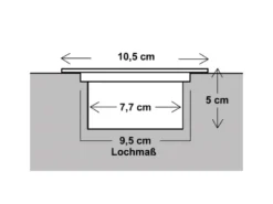 Solar LED Bodeneinbaustrahler 4er SET für Außen, Edelstahl 4-eckig 10x10cm, IP67