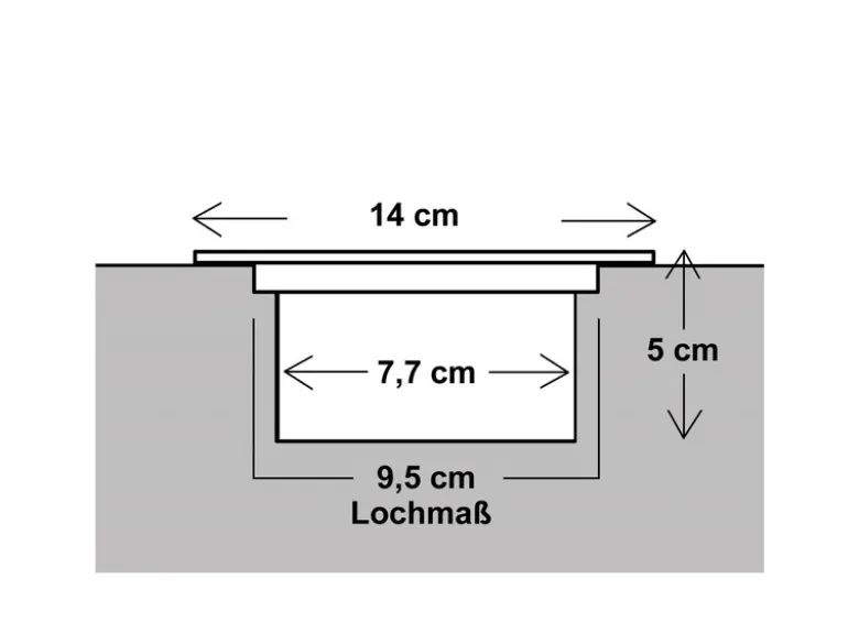Solar LED Bodeneinbaustrahler 6er SET für Außen, Edelstahl rund Ø14cm IP67