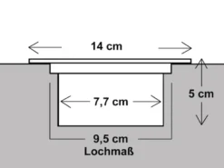 Solar LED Bodeneinbaustrahler 2er SET für Außen, Edelstahl rund Ø14cm IP67