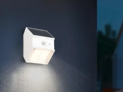 Solar Wandleuchte TALCA außen mit Bewegungsmelder, Licht drehbar, IP65, B: 9cm