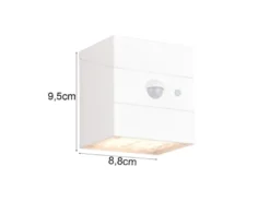 Solar Wandleuchte TALCA außen mit Bewegungsmelder, Licht drehbar, IP65, B: 9cm