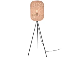 Stehlampe RUNA Dreibein mit Korbgeflecht Lampenschirm aus Sisal, Höhe 150cm