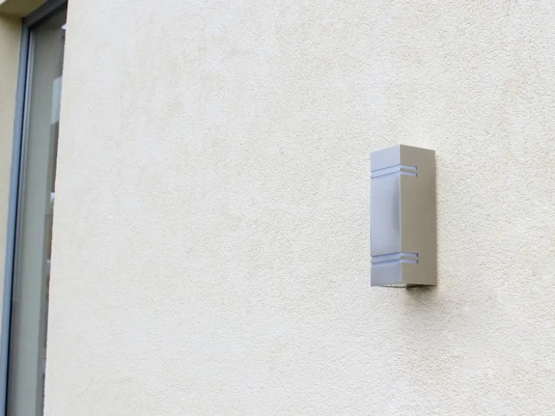 2 Stk Edelstahl LED Außenwandleuchte STRIPES, Fassadenbeleuchtung, Up& Downlight