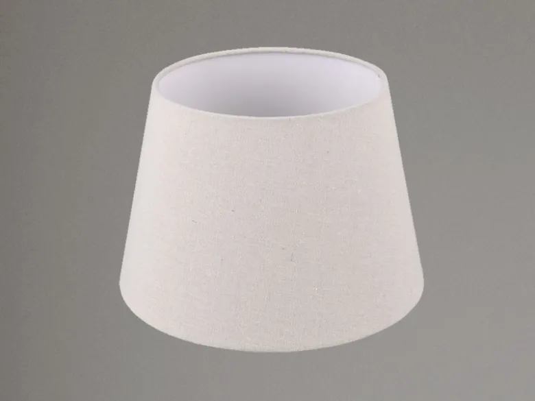 Stoff Lampenschirm NELDE Creme Weiß für E27 Tischlampen & Stehlampen, Ø 26cm