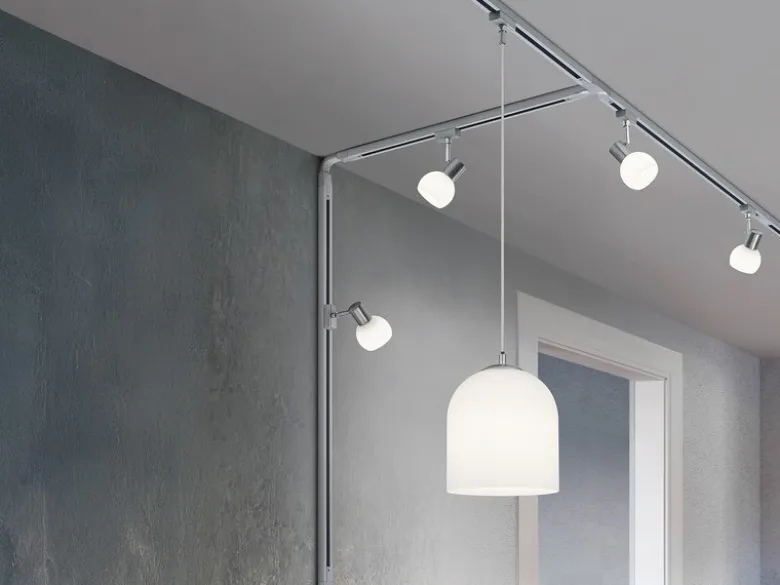 Strahler ANTIBES mit Glasschirm für DUOline 2-Phasen Schienensystem