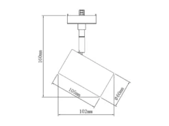 Strahler MARLEY Metall Schwarz für DUOline 2-Phasen Schienensystem