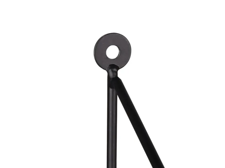 String Wandregal CLARA - 3 Regalbretter aus Holz & Metall schwarz 60x62cm