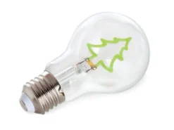 Tischlampe Beton Schwarz mit Deko LED Glühbirne Tannenbaum, Höhe 9cm