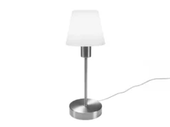 Tischlampe MATHA touch dimmbar mit Glasschirm Weiß & E14 LED, Höhe 32cm