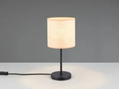 Tischleuchte AIMEE mit Lampenschirm aus geflochtenem Bast, Höhe 37cm