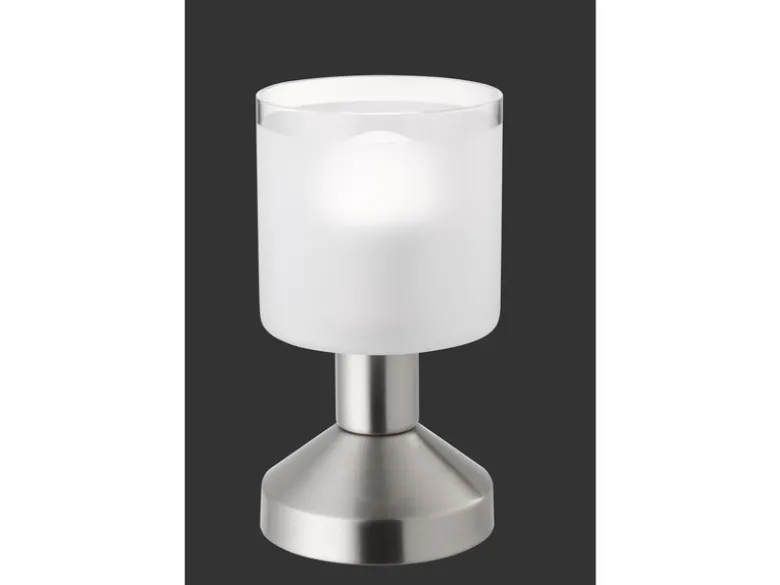Tischleuchte GRAL Silber matt ON/OFF über Touch Sensor, Höhe 17cm