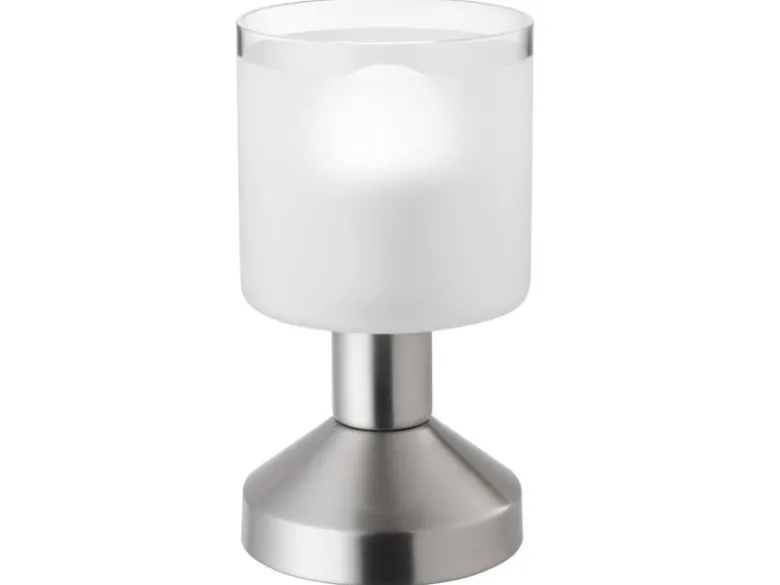 Tischleuchte GRAL Silber matt ON/OFF über Touch Sensor, Höhe 17cm