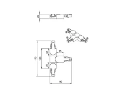 T-Verbinder (A) Weiß für 2-Phasen Schienensystem DUOline, Schutzleiter LINKS