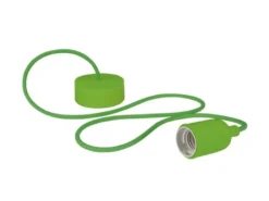 Universal Schnurpendel Textil grün für Hängelampe E27 max. 60W, Ø 8,5cm