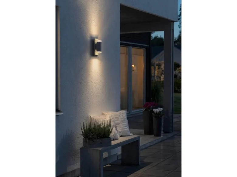 UP & DOWN Außenwandleuchte Aluminium Anthrazit, IP54, mit 2x 5W LED