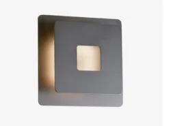 Verstellbare LED Wandleuchte HENNES Schwarz eckig, Höhe 18cm