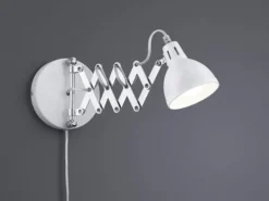 Verstellbare Wandleuchte SCISSOR mit Scherengelenk aus Metall in Weiß matt