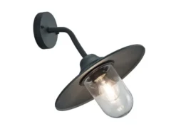 Vintage Außenwandleuchte BRENTA in Anthrazit, Höhe 32cm