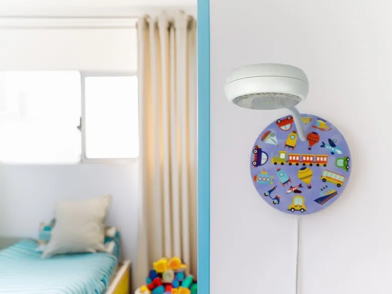 Wandlampe für Kinderzimmer mit Fahrzeug-Motiven, Flexarm, Höhe 20cm