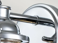 Wandlaterne ASHLAND BAY in Chrom für Badezimmer & Wohnraum, Höhe 21cm
