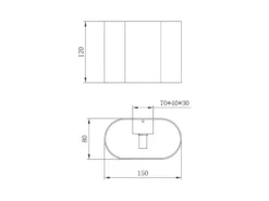 Wandleuchte ALANI mit Up & Down Lichteffekt, Metall Weiß, Breite 15cm