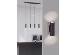 Wandleuchte MARLEY Up and Down Metall Schwarz, Höhe 18cm
