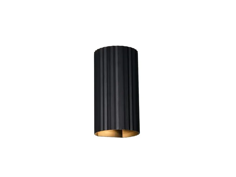 Wandleuchte SOKA mit Up and Down Lichteffekt, Metall Schwarz, Höhe 18cm