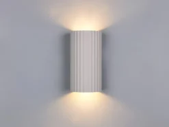 Wandleuchte SOKA mit Up and Down Lichteffekt, Metall Hellgrau, Höhe 18cm