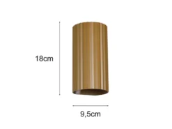 Wandleuchte SOKA mit Up and Down Lichteffekt, Metall Coffee, Höhe 18cm