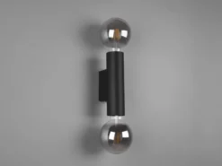 Wandleuchte VANNES 2 Flammig Schwarz, Up and Down Light, Höhe 18cm