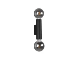Wandleuchte VANNES 2 Flammig Schwarz, Up and Down Light, Höhe 18cm