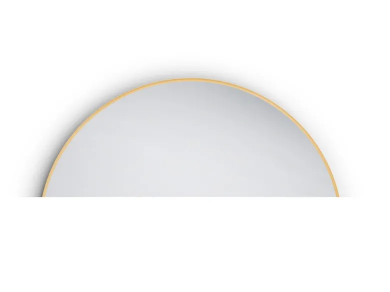 Wandspiegel BRITNEY mit Rahmen goldfarbig - großer Metallspiegel Ø80cm