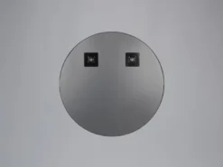 Wandspiegel MILA mit schwarzem Rahmen - Metallspiegel Ø50cm