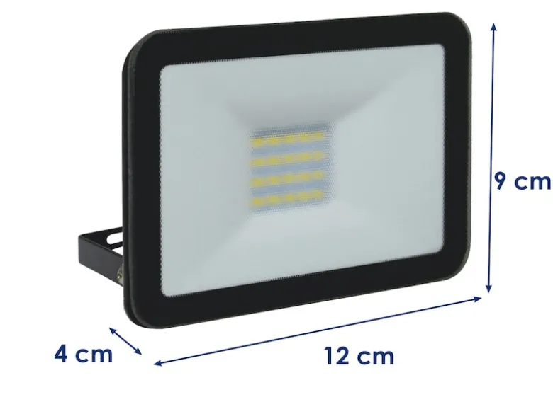 10 Watt LED Strahler ALU, 5000 Kelvin Neutralweiß, IP65, 9x12cm